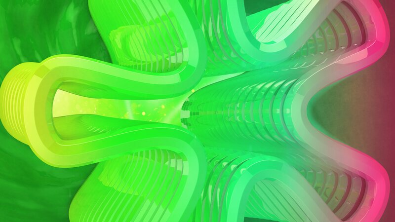 Green Abstract Structure
