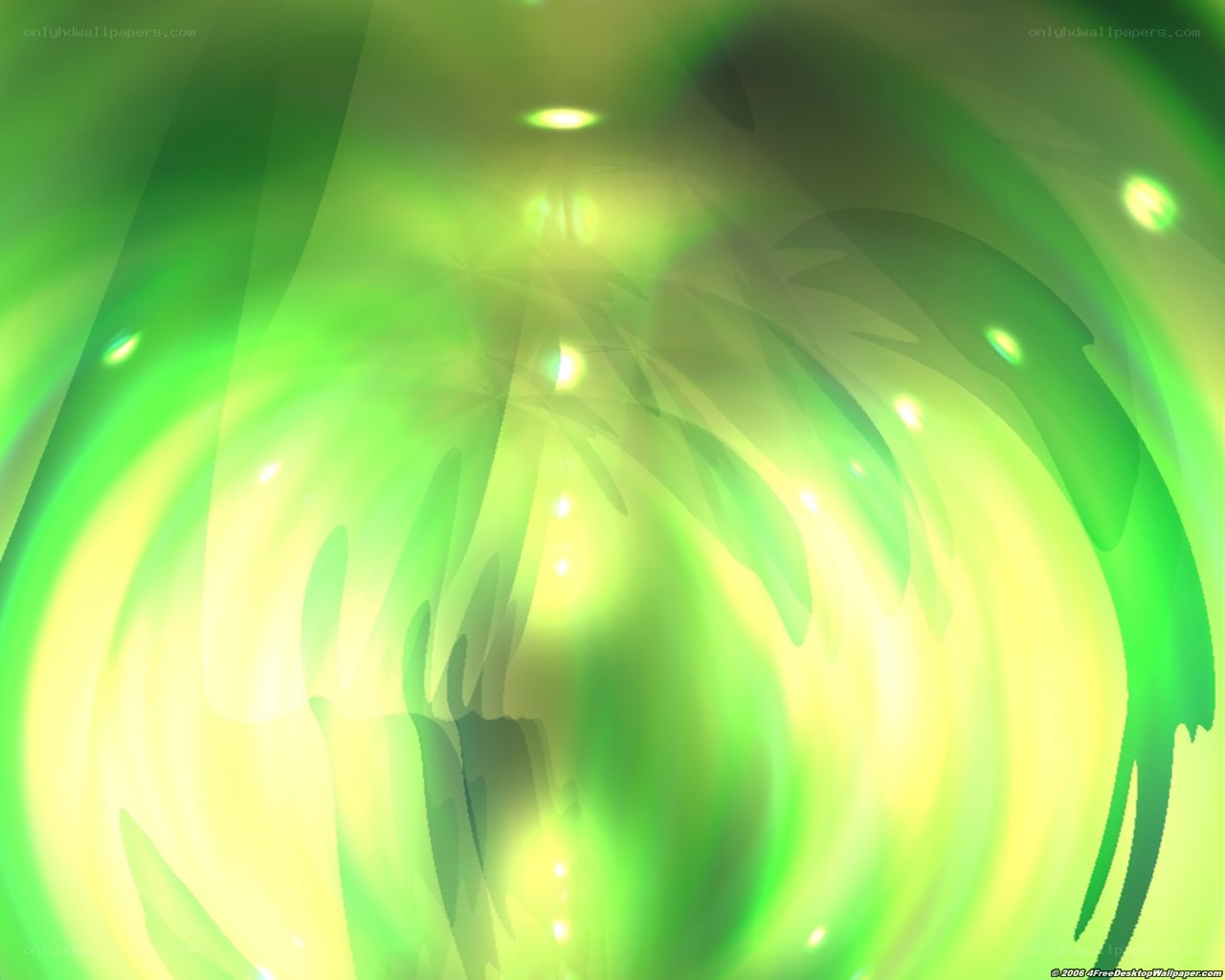 green abstract swirl