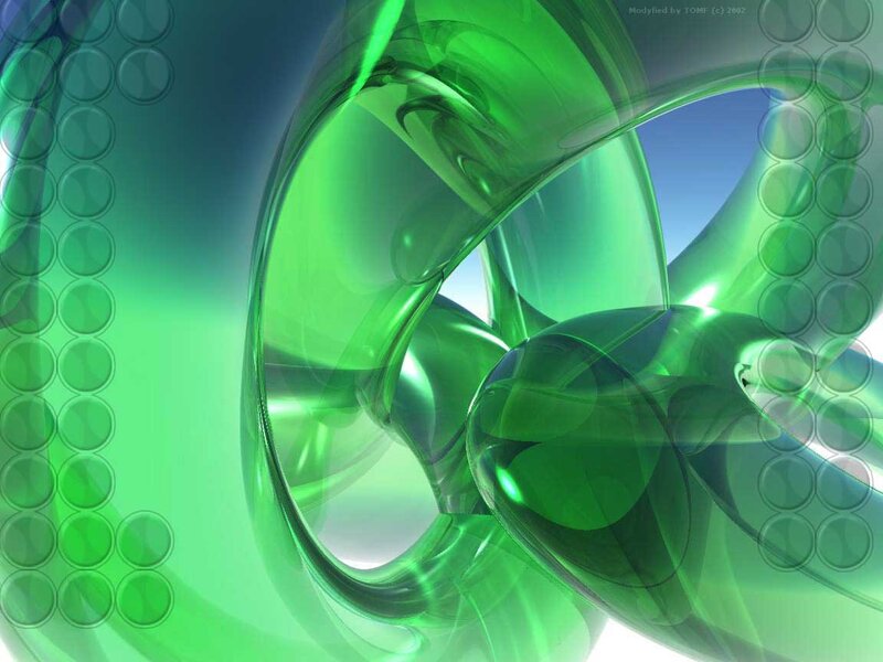 Green Abstract Swirl — Calm, Digital Art