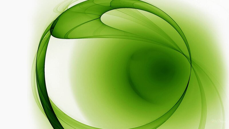 Green Abstract Swirl — Calm
