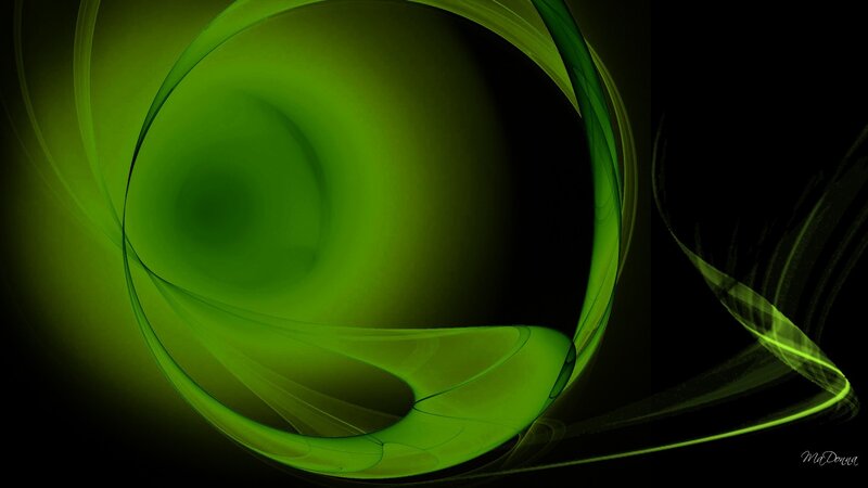Green Abstract Swirl — Mysterious