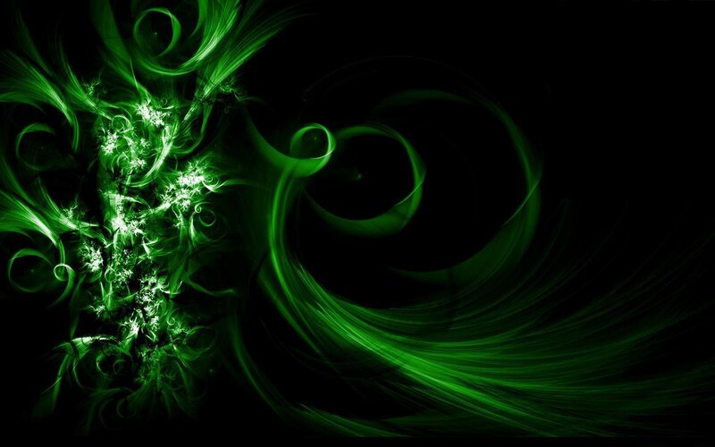 Green abstract swirls