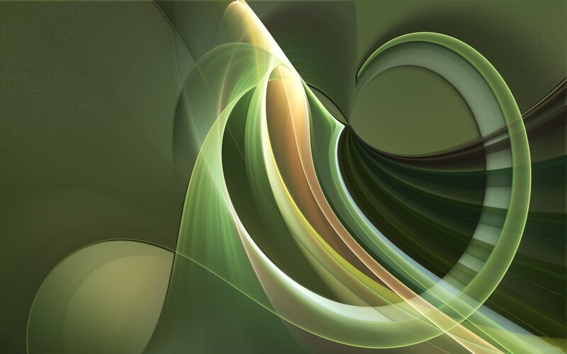 Green Abstract Swirls — Calm, Light