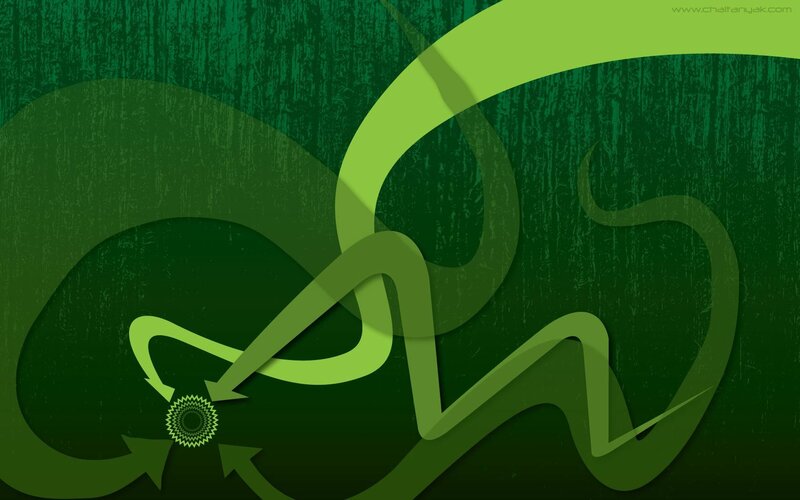Green Abstract Swirls — Dynamic, Arrows
