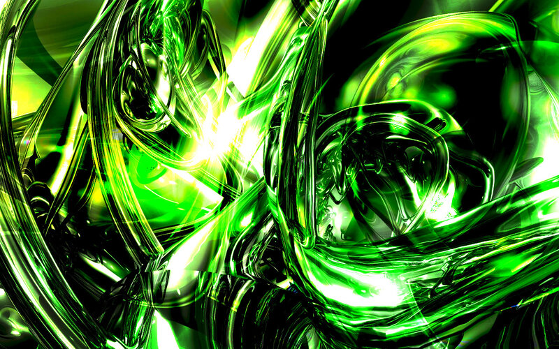 Green Abstract Swirls — Dynamic