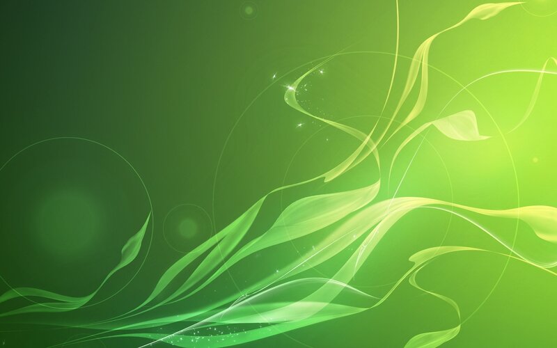 Green Abstract Swirls — Serene, Light