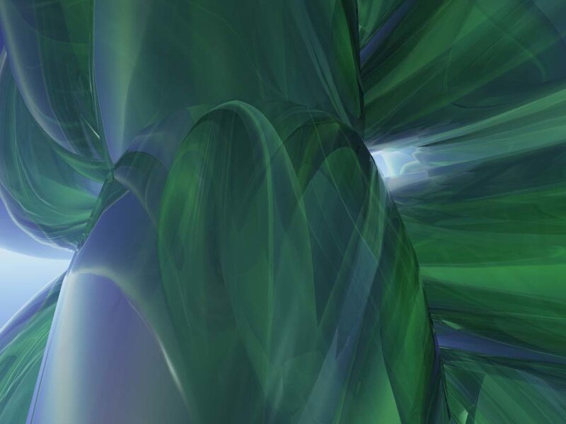 Green Abstract Swirls — Serene, Light, Transparency