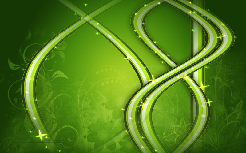 Green Abstract Swirls — Vibrant