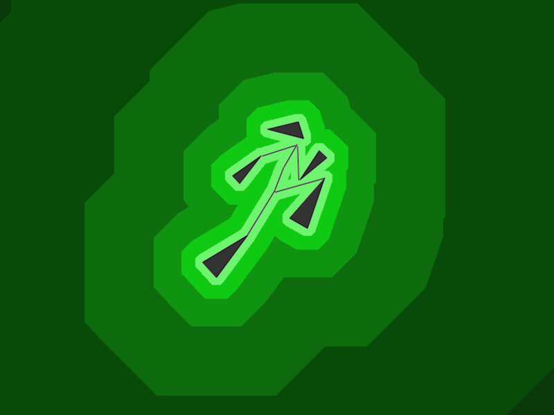 green abstract symbol