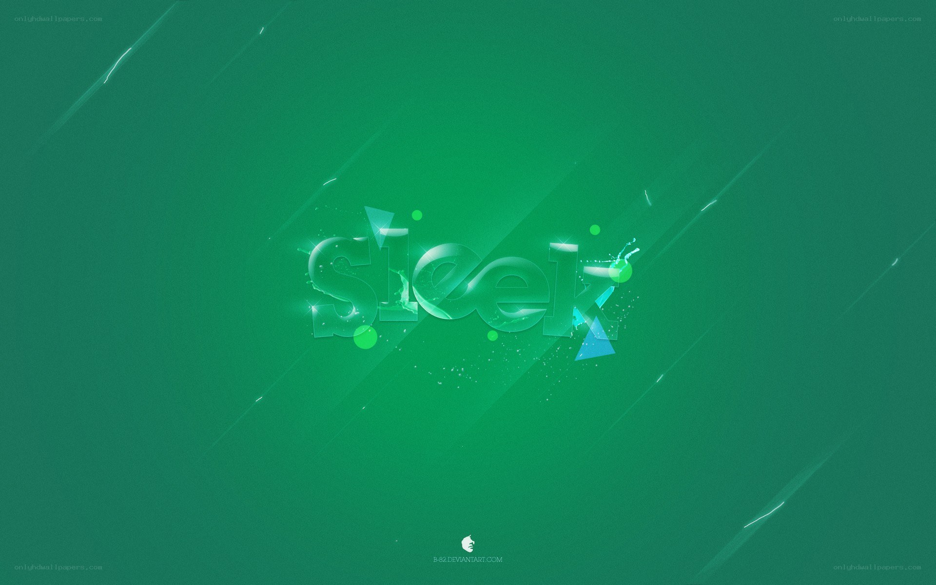 green abstract text design