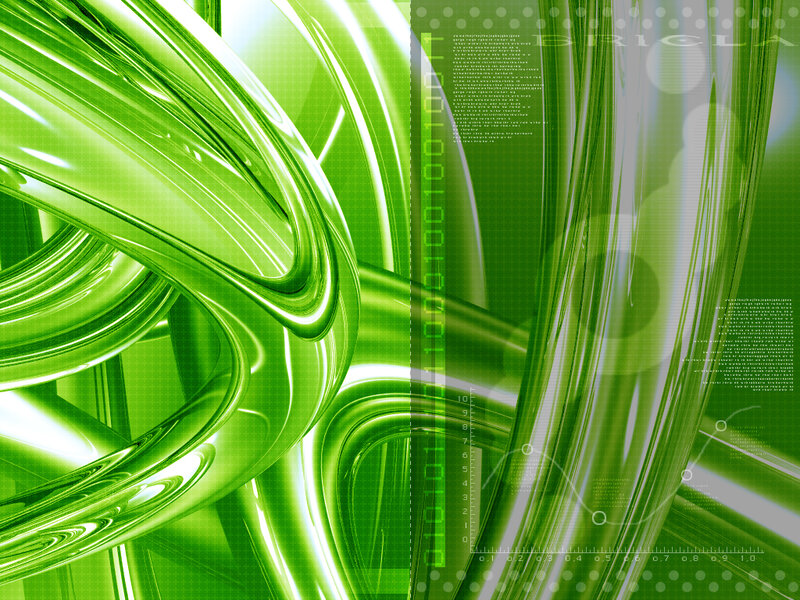 Green Abstract Tubes — Futuristic