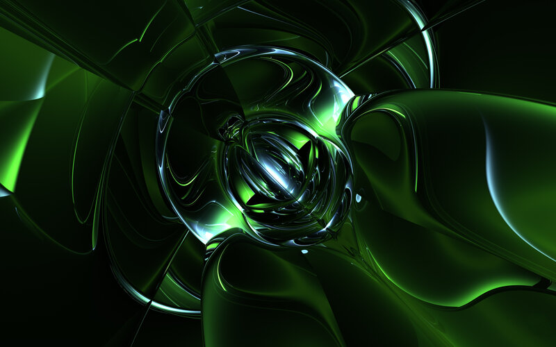 green abstract tunnel