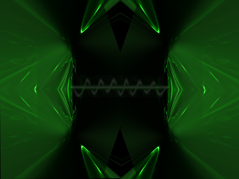 green abstract tunnel