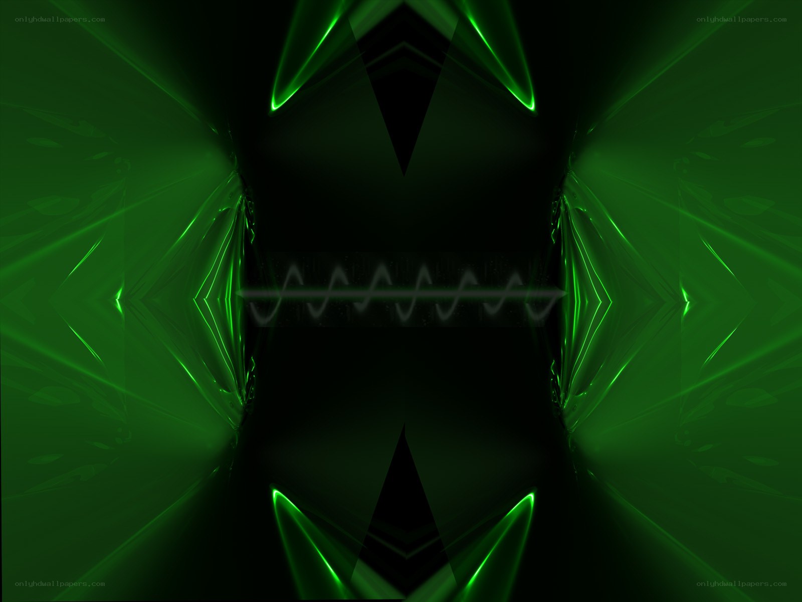 green abstract tunnel
