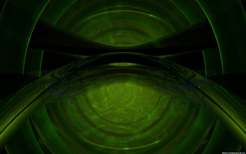 Green abstract tunnel