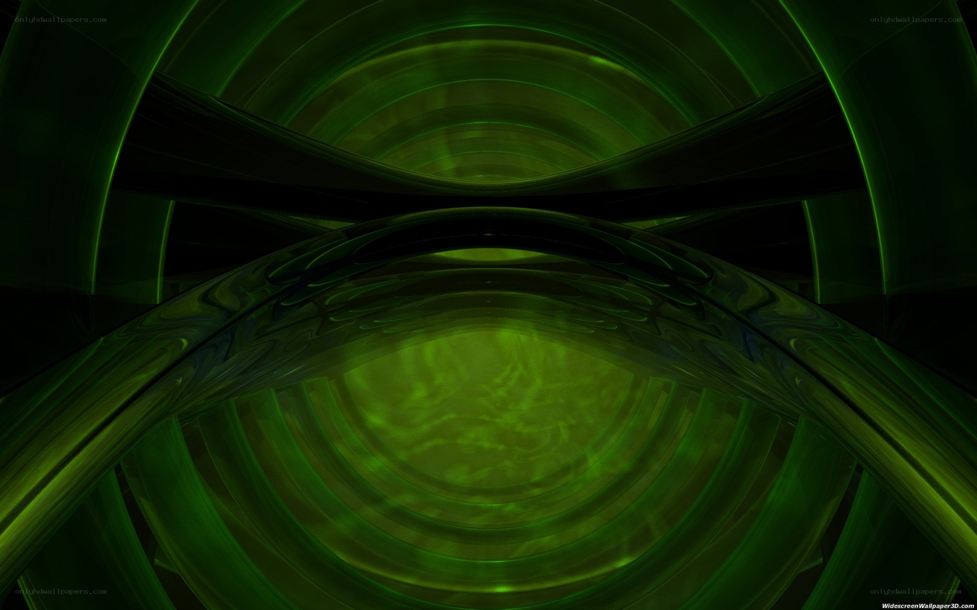 Green abstract tunnel
