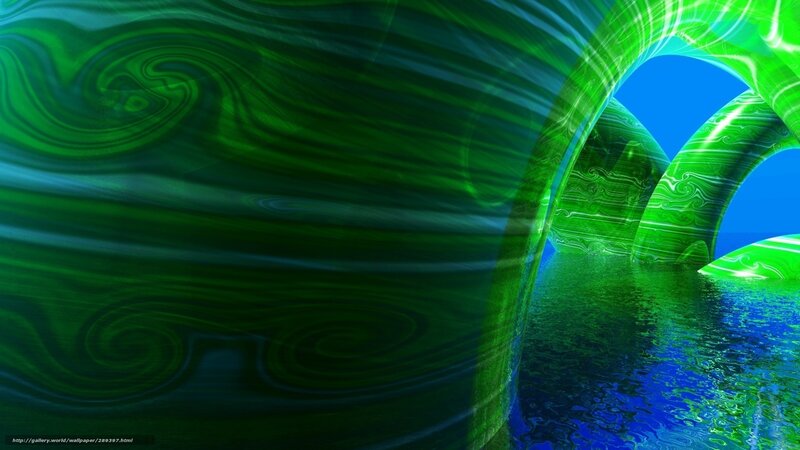 Green Abstract Tunnel — Serene