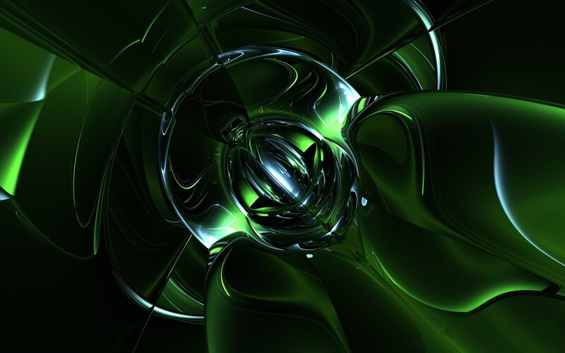 green abstract tunnel