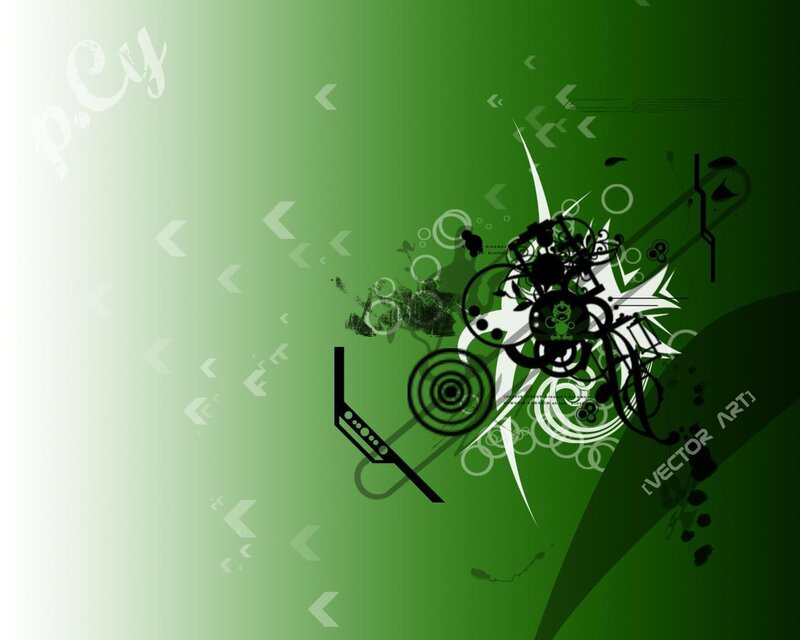 green abstract vector art