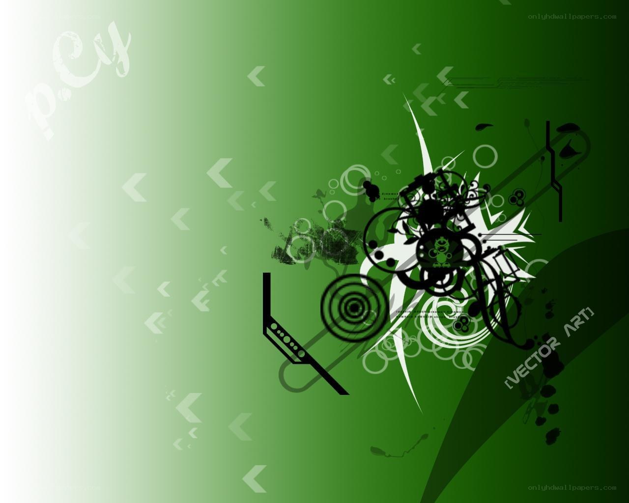 green abstract vector art