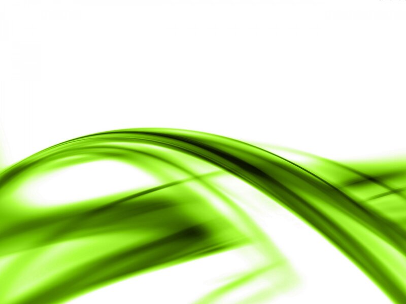Green Abstract Wave — Calm, White