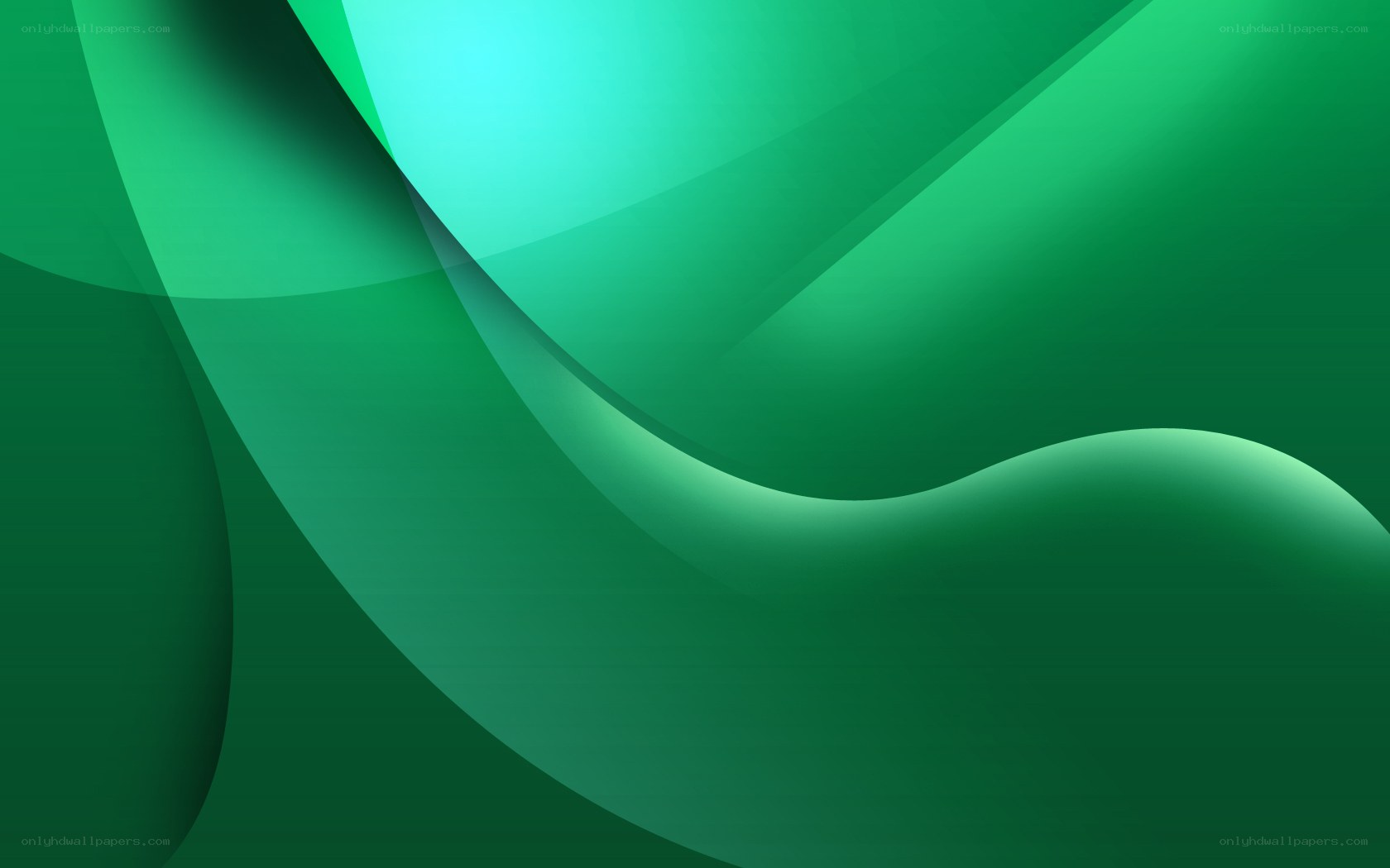 green abstract wave design