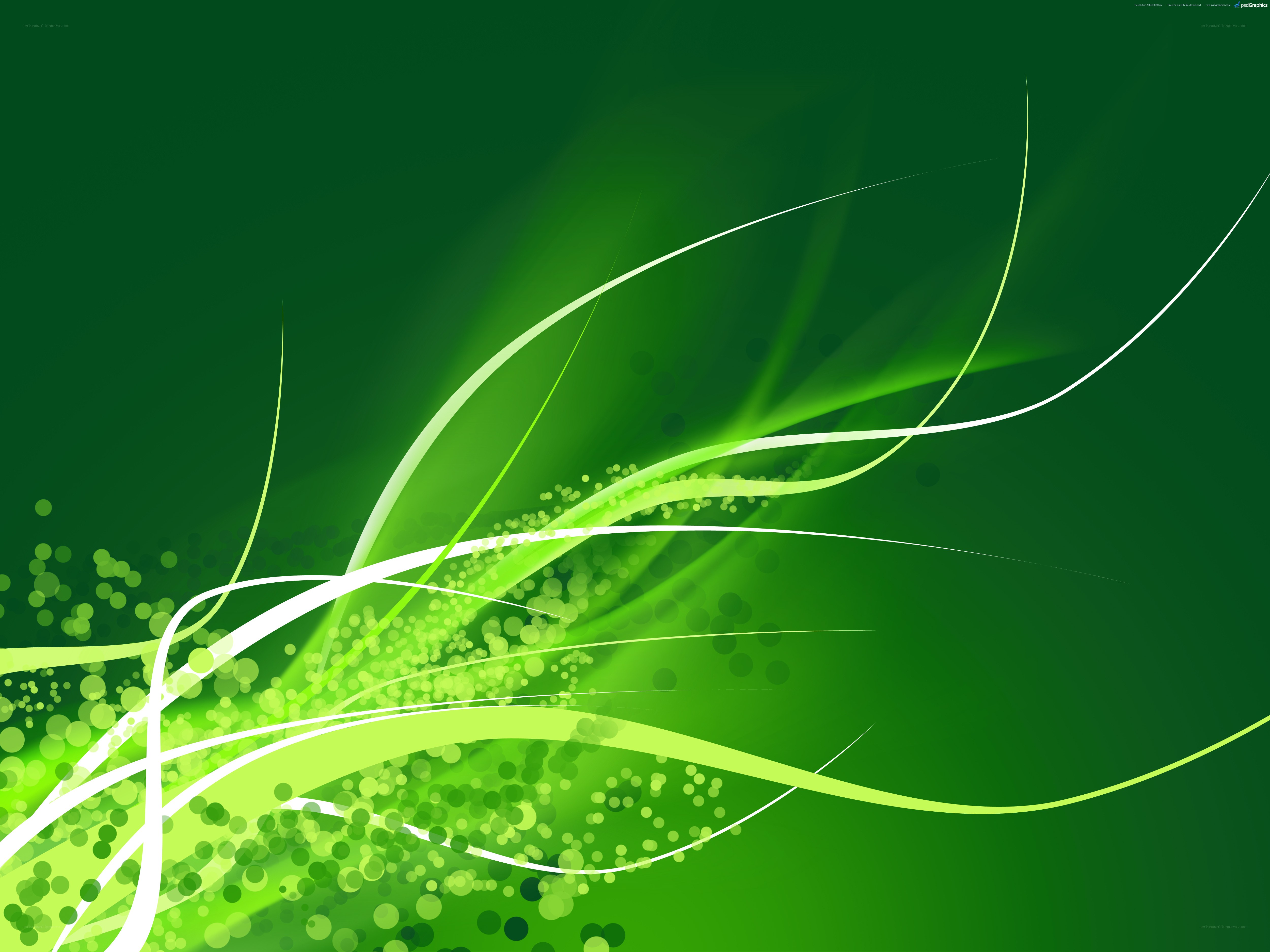green abstract wave design