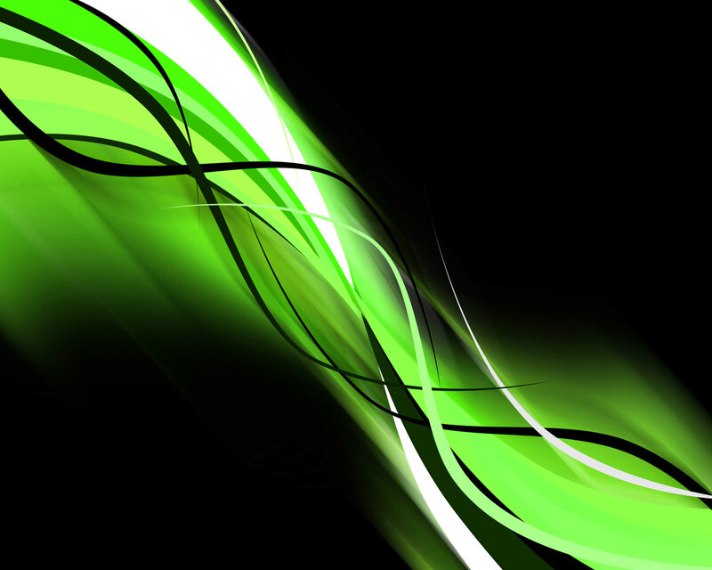 green abstract wave design