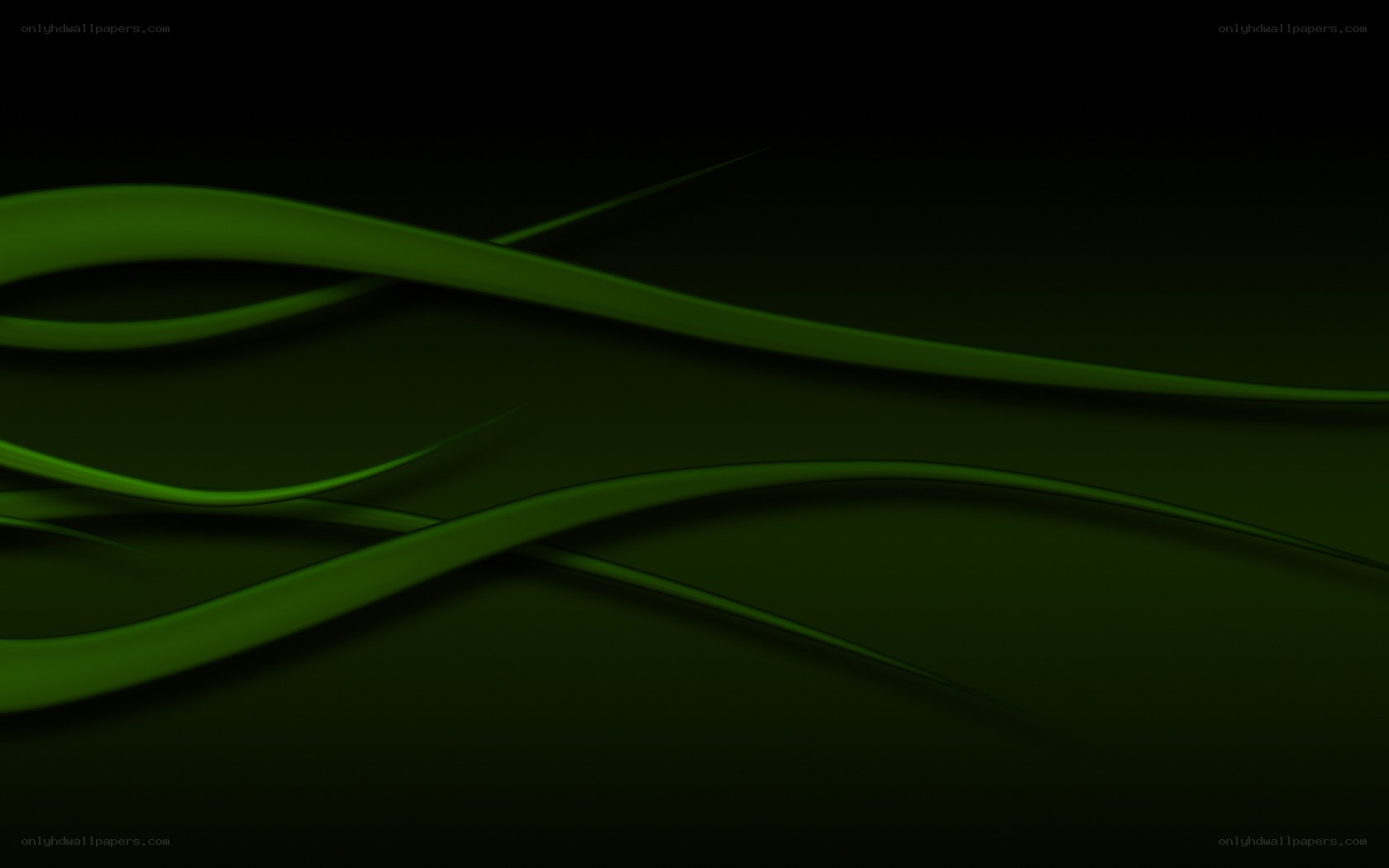 green abstract wave design