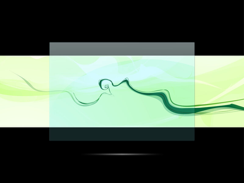 green abstract wave design