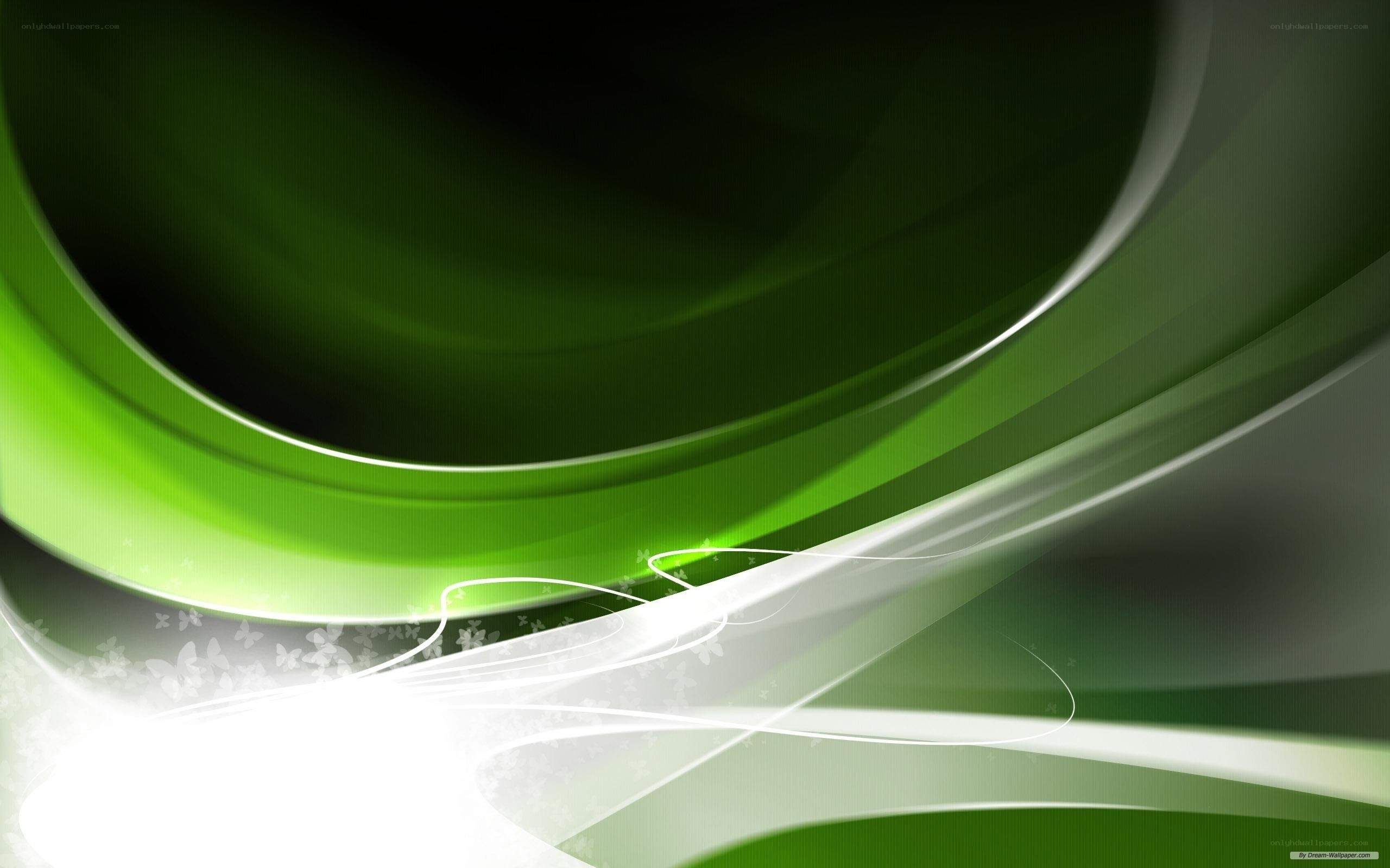 green abstract wave design