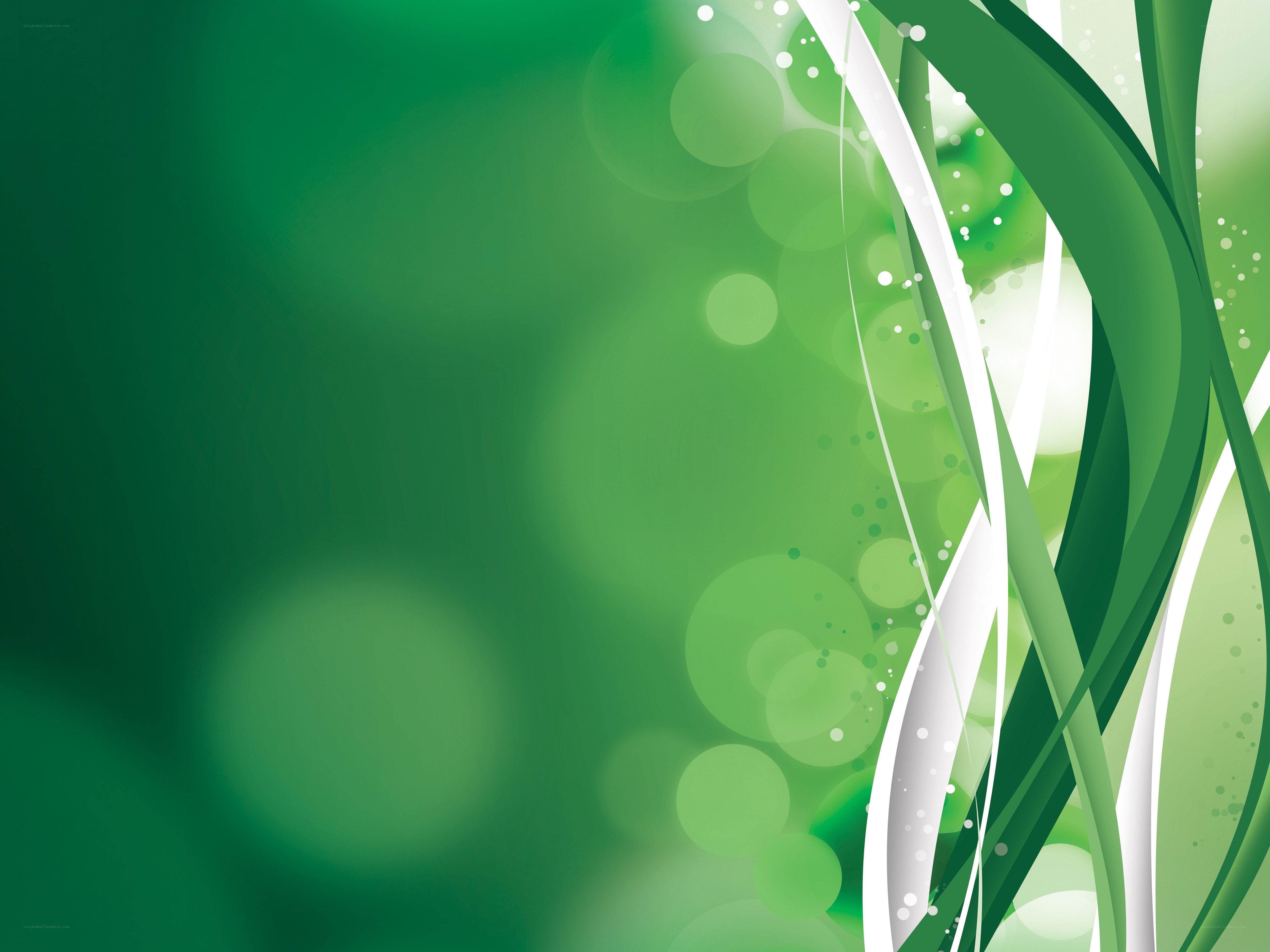 green abstract wave design