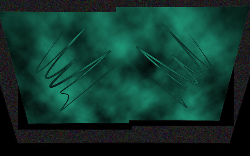 green abstract wave patterns