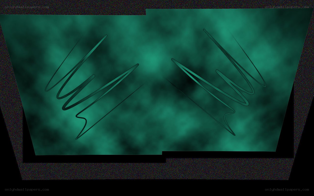 green abstract wave patterns