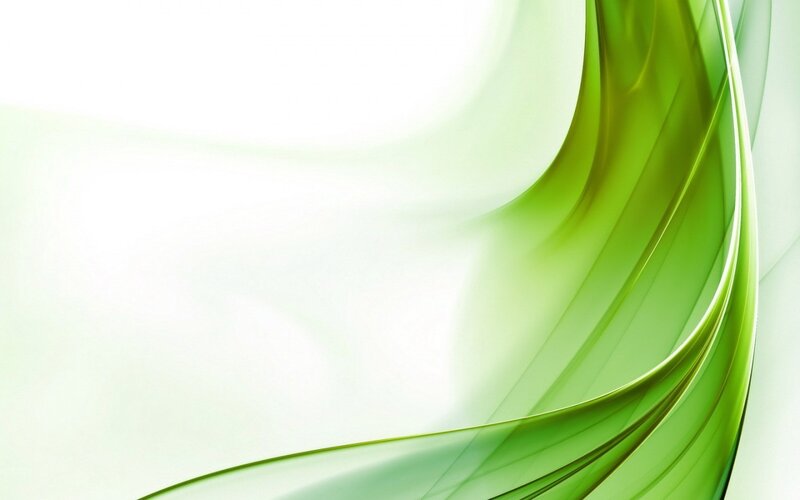 Green Abstract Waves — Calm, Curves, White
