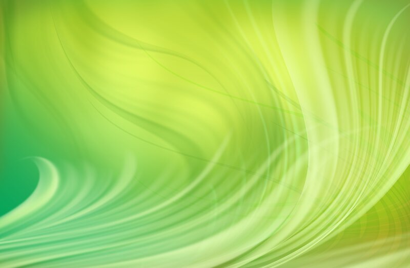 Green Abstract Waves — Calm, Curves, Yellow