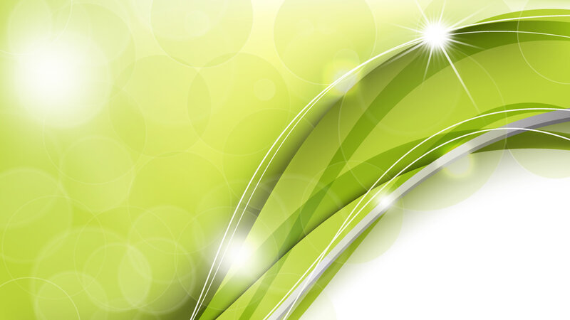 Green Abstract Waves — Calm, Light