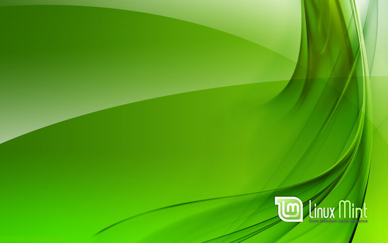 Green Abstract Waves — Calm, Logo, Text