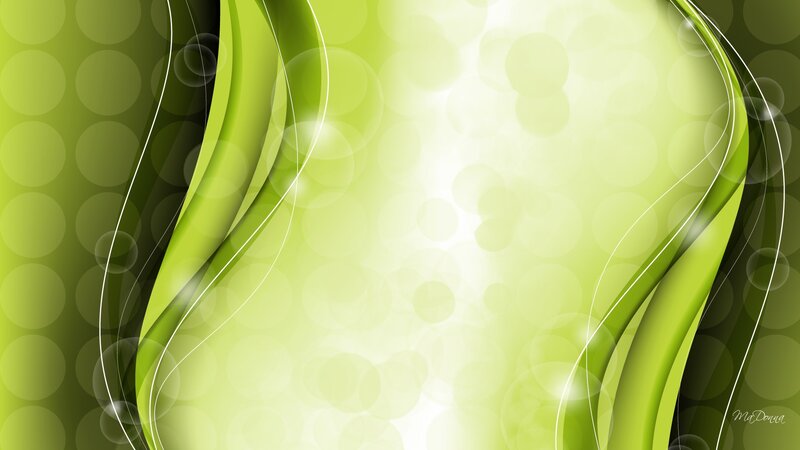 Green Abstract Waves — Calm