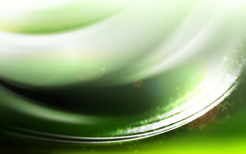 Green Abstract Waves — Serene