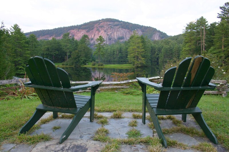 Green Adirondack Chairs