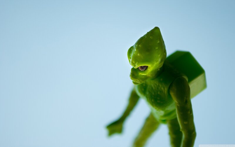 green alien action figure