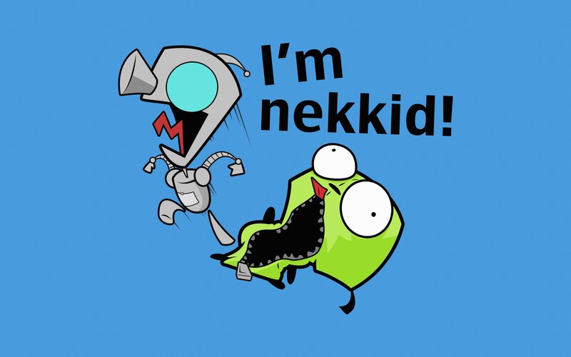 Green Alien and Robot