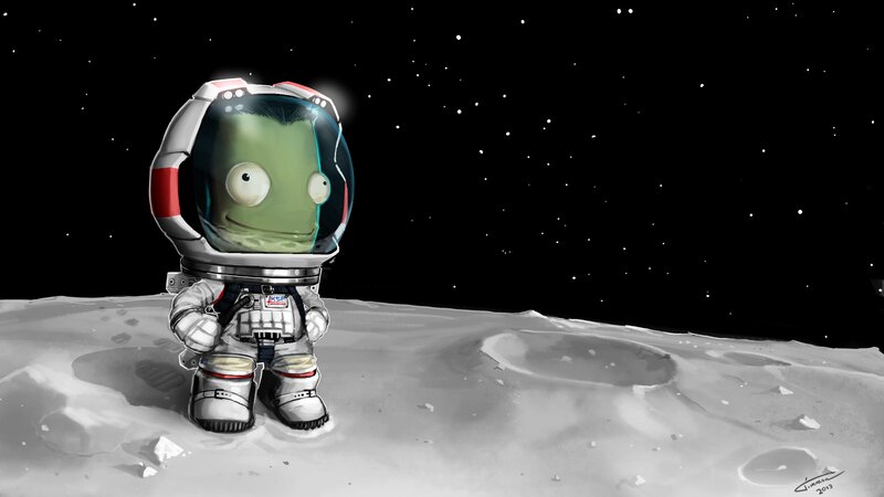 Green Alien Astronaut — Gray