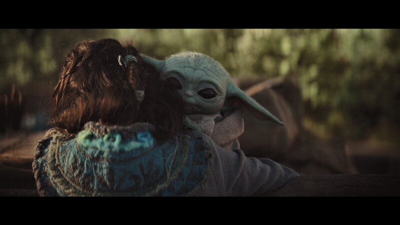 Green Alien Baby Hugging