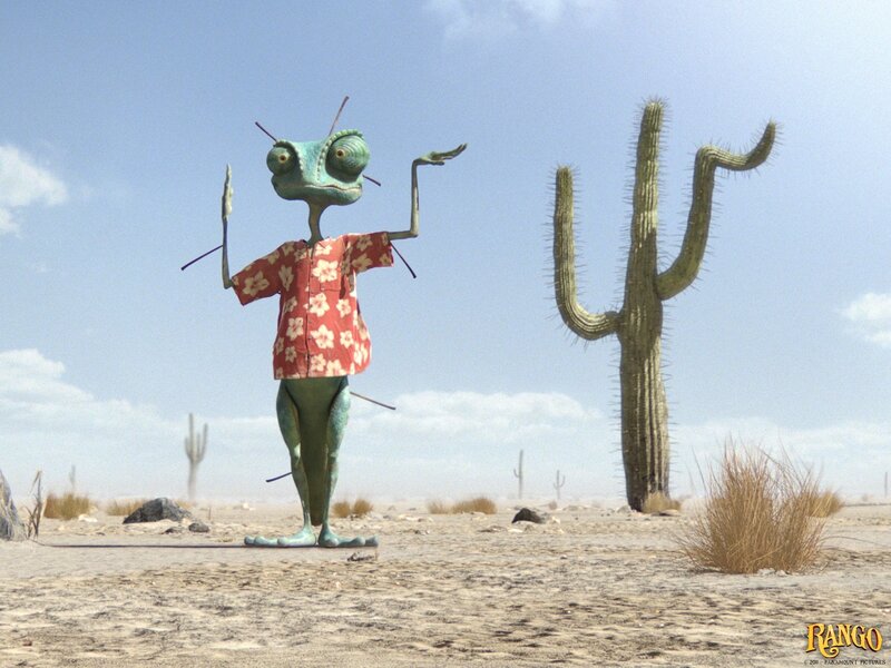 Green Alien Character — Blue, Arid