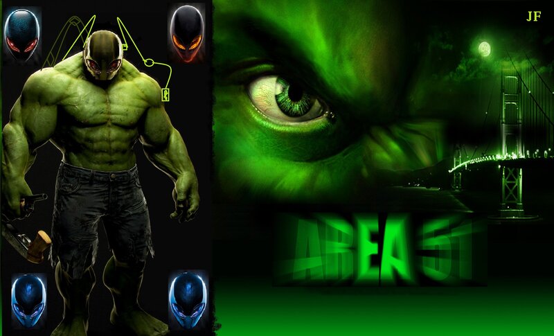 Green Alien Character — Dark, Dramatic