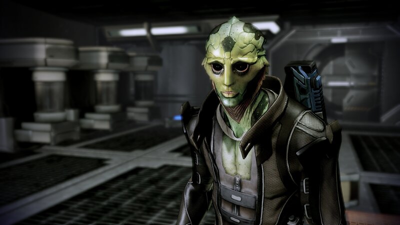 green alien character in sci-fi setting