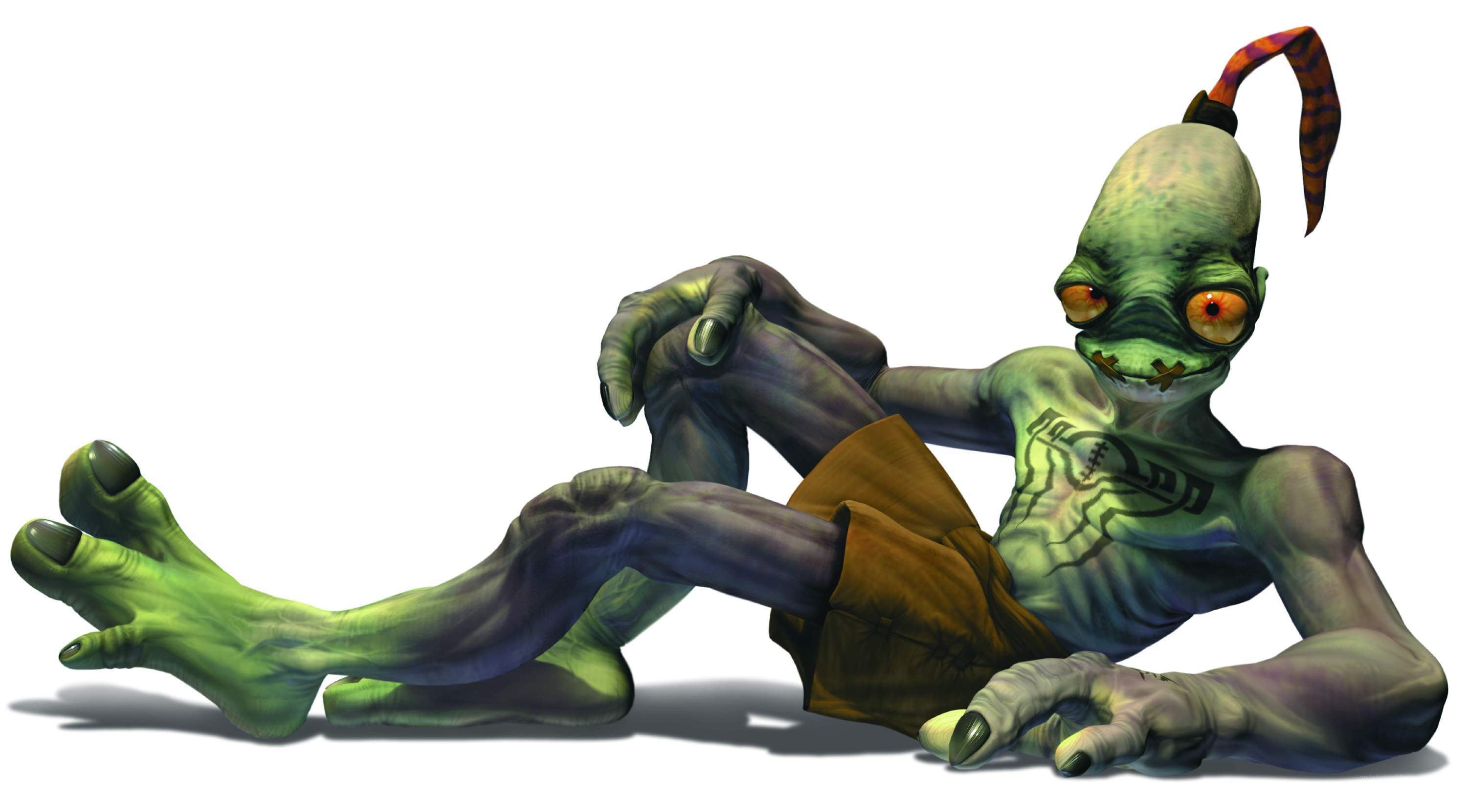 green alien character in shorts