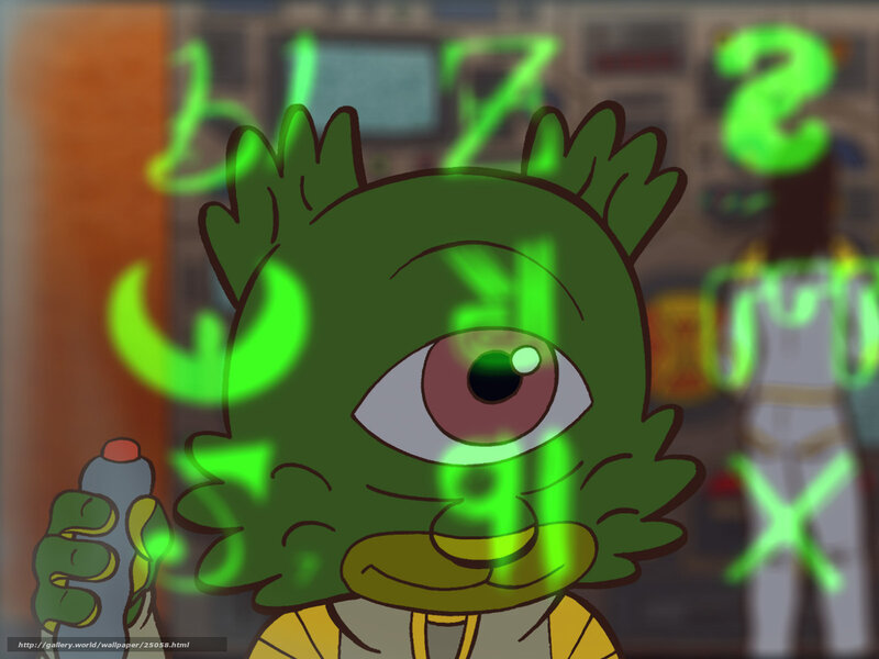 Green Alien Character — Mysterious